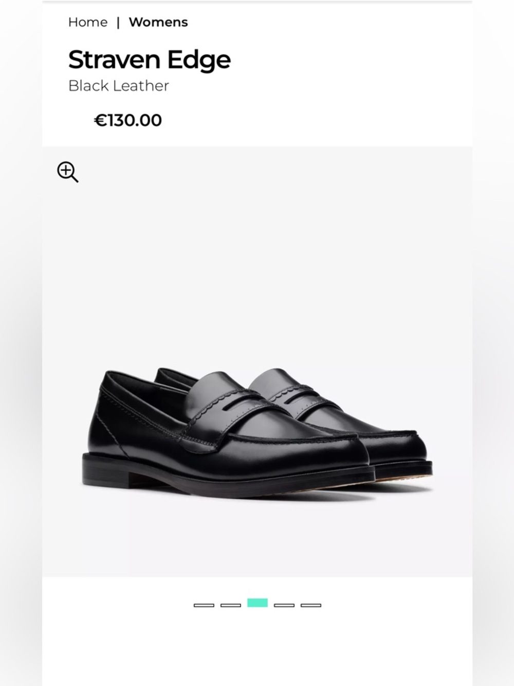 Clarks Straven Edge Black Leather Loafers - Picture 6 of 7
